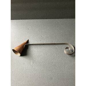 Vintage Brass Copper Candle Snuffer Rustic Farmhouse Country Handcrafted